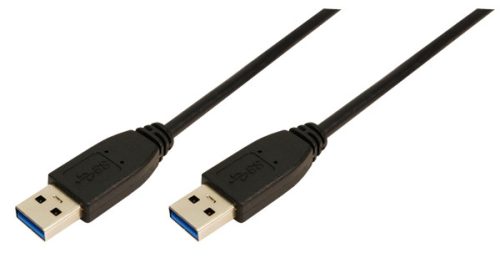 LogiLink USB 3.0 kábel A típus>A típus fekete 3m (CU0040)