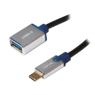   Logilink USB 3.2 Gen1 Type-C adapter, C/M-USB-A/F, alu, 0,1 m (CU0116)
