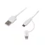 Logilink USB 2.0 kábel, USB-A/M - Micro-USB + Lightning/M, fehér, 1 m (CU0118)