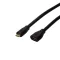 Logilink USB 2.0 kábel, Micro-USB/M - Micro-USB/F, fekete, 1 m (CU0121)