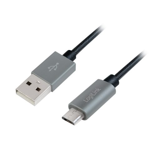Logilink USB 2.0 kábel, USB AM-Micro BM, nejlonfonat, 2m (CU0134)
