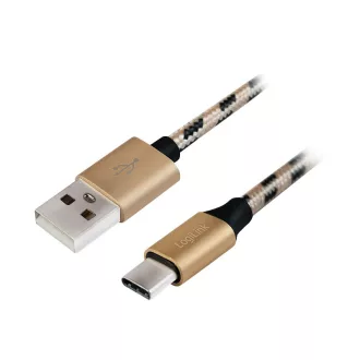   Logilink USB 2.0 Cable, USB AM to USB-C  M, Nylon Braid, 2m (CU0135)