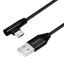 Logilink USB 2.0 kábel, USB-A/M - Micro-USB/M (90 ), szövet, fém, 1 m (CU0142)