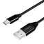 Logilink USB 2.0 kábel, USB-A/M - Micro-USB/M (90 ), szövet, fém, 0,3 m (CU0143)