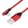 Logilink USB 2.0 Type-C kábel, C/M (90 )   USB-A/M, szövet, 0,3 m (CU0145)