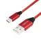 Logilink USB 2.0 Type-C kábel, C/M-USB-A/M, szövet, piros, 1 m (CU0148)