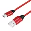 Logilink USB 2.0 kábel, USB-A/M - Micro-USB/M, szövet, fém, 0,3 m (CU0151)