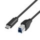 Logilink USB 3.2 Gen1 Type-C kábel, C/M-USB-B/M, fekete, 1 m