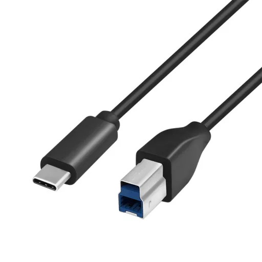 Logilink USB 3.2 Gen1 Type-C kábel, C/M-USB-B/M, fekete, 2 m (CU0163)