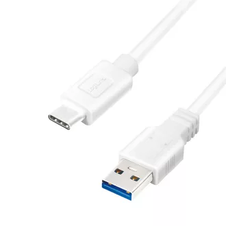   Logilink USB 3.2 Gen1 Type-C kábel, C/M-USB-A/M, fehér, 3 m (CU0177)