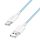 Logilink USB 2.0 Type-C kábel, C/M - A/M, 480 Mbps, 60W, nejlon, kék, 1 m