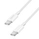 Logilink USB 2.0 Type-C kábel, C/M - C/M, 480 Mbps, 60W, nejlon, fehér, 1,5 m