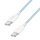 Logilink USB 2.0 Type-C kábel, C/M - C/M, 480 Mbps, 60W, nejlon, kék, 1 m