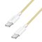 Logilink USB 2.0 Type-C kábel, C/M - C/M, 480 Mbps, 60W, nejlon, sárga, 1 m (CU0353)