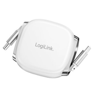   Logilink USB 2.0 Type-C kábel, C/M - C/M, meghosszabbítható, 480 Mbit/s, 60W, fehér, 1 m (CU0501)