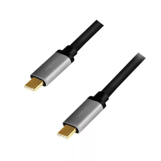 Logilink USB 3.2 Gen2 Type-C kábel, C/M-C/M, PD, AV, alu, 1 m (CUA0107)
