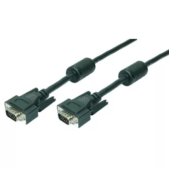   LogiLink VGA kábel, HD15/M   HD15/M, 1080p, 2x ferrit, fekete, 1,8 m (CV0001)
