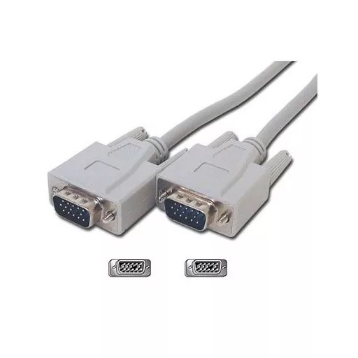 LogiLink VGA kábel, HD15/M - HD15/M, 1080p, 2x ferrit, szürke, 3 m (CV0026)