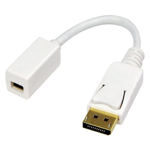 Logilink DisplayPort kábel, DP/M - mDP/F, 1080p, fehér, 0,15 m