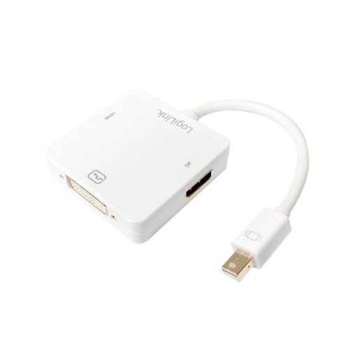 Logilink DisplayPort adapter, mDP/M   HDMI+DVI+DP, 4K/30 Hz, 0,15 m (CV0045A)