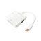 Logilink DisplayPort adapter, mDP/M   HDMI+DVI+DP, 4K/30 Hz, 0,15 m (CV0045A)