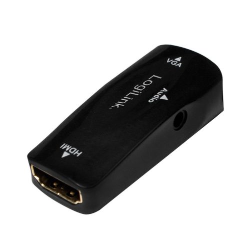 Logilink HDMI adapter, A/F - VGA/F + 3,5 mm/F, 1080p, fekete (CV0108)