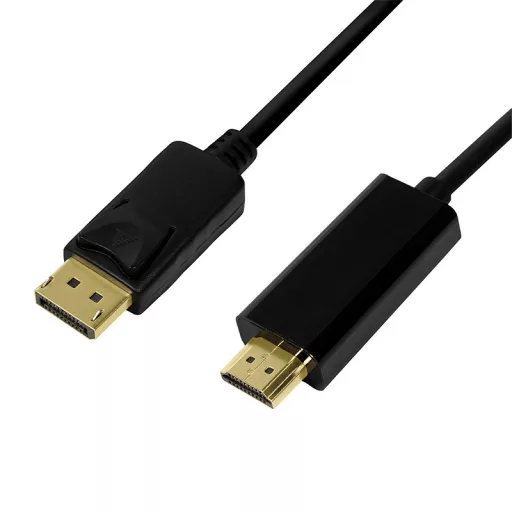 Logilink DisplayPort kábel, DP/M-HDMI-A/M, 4K/30 Hz, fekete, 2 m (CV0127)