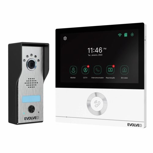 EVOLVEO DoorPhone AHD7, otthoni WiFi videotelefon készlet kapu- vagy ajtóvezérléssel fehér monitorral (DPAHD7-W)