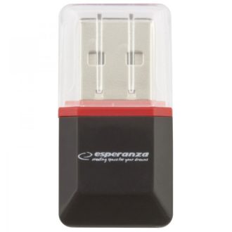 Esperanza microSD kártyaolvasó USB2.0, fekete (EA134K)