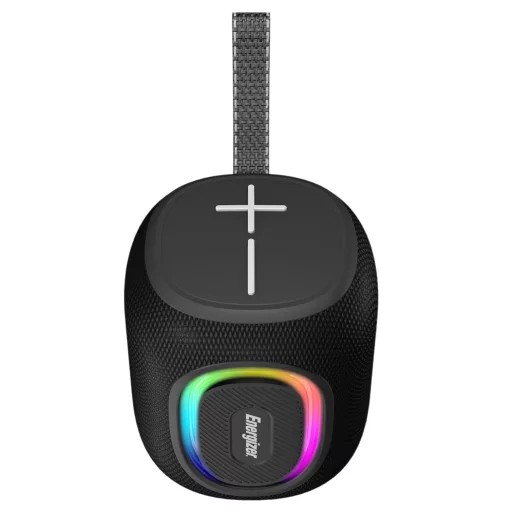 Energizer BTS081 8W-os kompakt bluetooth hangszóró, TWS, FM-rádió, USB/SD lejátszás, 1200mAh powerbank, IPX65 (EBTS08108WX_BK_ML)