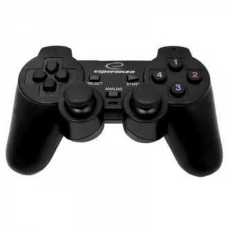   Esperanza Corsair Vibrációs Gamepad PS2/PS3/PC, USB, fekete (EG106)