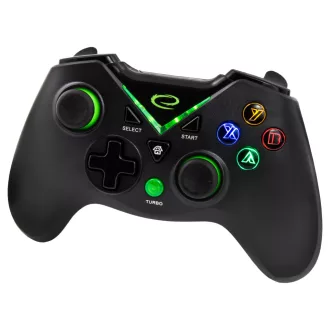   Esperanza Major Vezeték nélküli Gamepad USB, 2.4GHZ, PC/PS3, fekete (EGG112K)