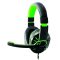 Esperanza Crow Gamer mikrofonos fejhallgató, sztereó, fekete-zöld (EGH330G)