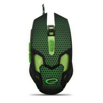   Esperanza Cobra MX207 Gamer vezetékes optikai egér 6D, USB, fekete-zöld (EGM207G)