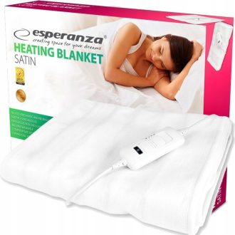   Esperanza Satin elektromos melegíto takaró, fehér (EHB002)