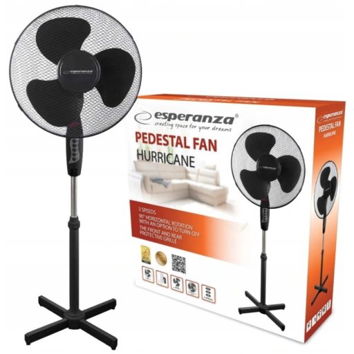 Esperanza Hurricane szoba ventilátor, fekete (EHF001KK)