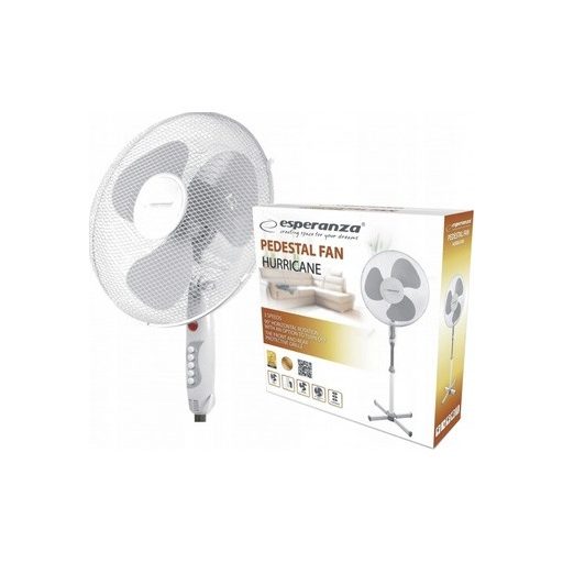 Esperanza Hurricane szoba ventilátor, fehér (EHF001WW)