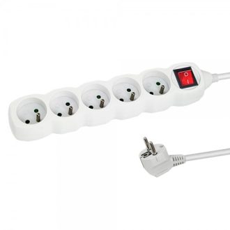   Esperanza hosszabbító 5 aljzat kapcsoló 3m fehér (ELK215W)