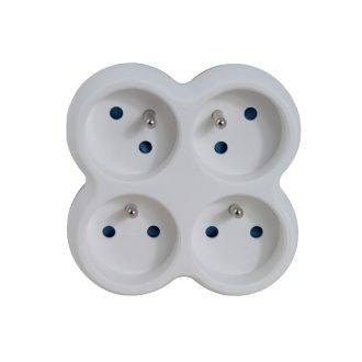   Esperanza elektromos aljzatelosztó 4 aljzatos fehér/szürke (ELK314WE)