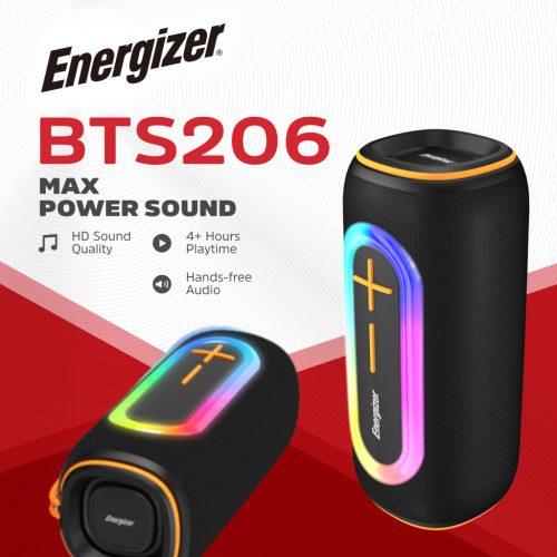 Energizer BTS206 2x10W-os bluetooth hangszóró, TWS, 2400mAh powerbank, IPX65