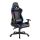 Logilink Gamer szék fej- és deréktámasszal, RGB világítással, 150 kg-ig, fekete