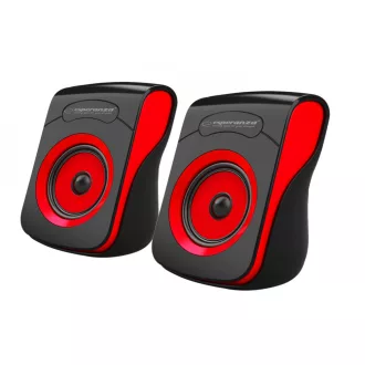   Esperanza Flamenco Sztereó hangszóró 2.0 USB, piros-fekete (EP140KR)