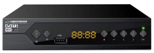 ESPERANZA digitális tuner dvb-t2 h.265 / hevc EV107R (EV107R)