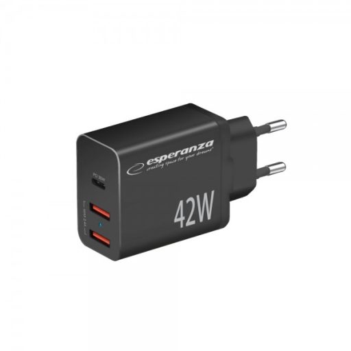 Esperanza gyorstöltő 42w usb-c pd 30w / 2x usb-a 12w (EZC106K)