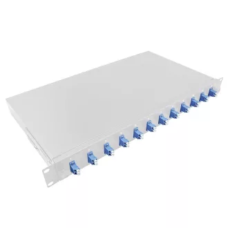   Logilink Optilkai kábel elosztó 19" (ODF) LC-DX 12 P, szürke (F12LC2G)