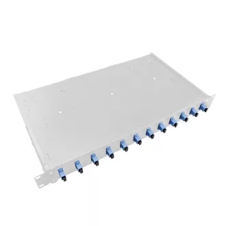   Logilink Optikai kábel elosztó, 19" (ODF) SC-SX 12 P, szürke (F12SS2G)
