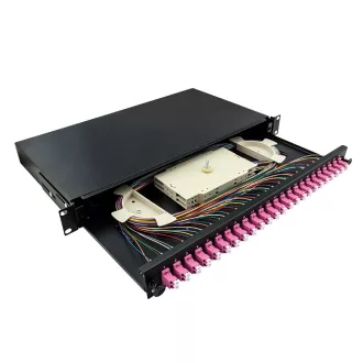   Logilink Optikai kábel elosztó, 19" (ODF) LC-DX 24 P, fekete (F24LC4B)
