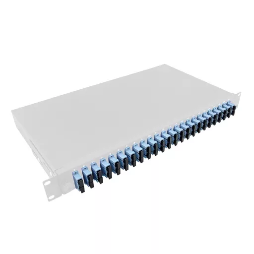 Logilink Optikai kábel elosztó, 19" (ODF) SC-DX 24 P, szürke (F24SD2G)