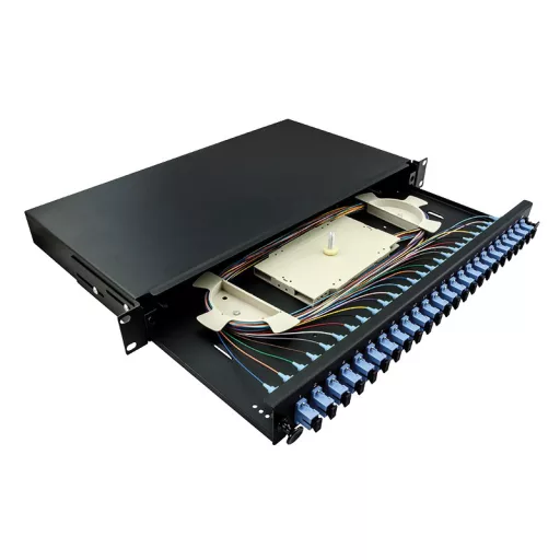 Logilink Optikai kábel elosztó, 19" (ODF) SC-SX 24 P, fekete (F24SS2B)