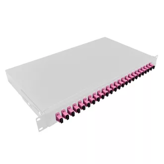   Logilink Optikai kábel elosztó, 19" (ODF) SC-SX 24 Po, szürke (F24SS4G)